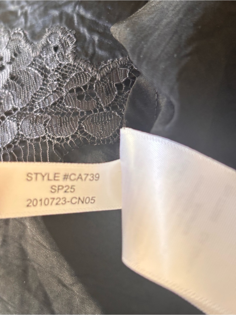 J.Crew Textured Black Lace-Hem Slip Skirt, Sz Small - Picture 5 of 7